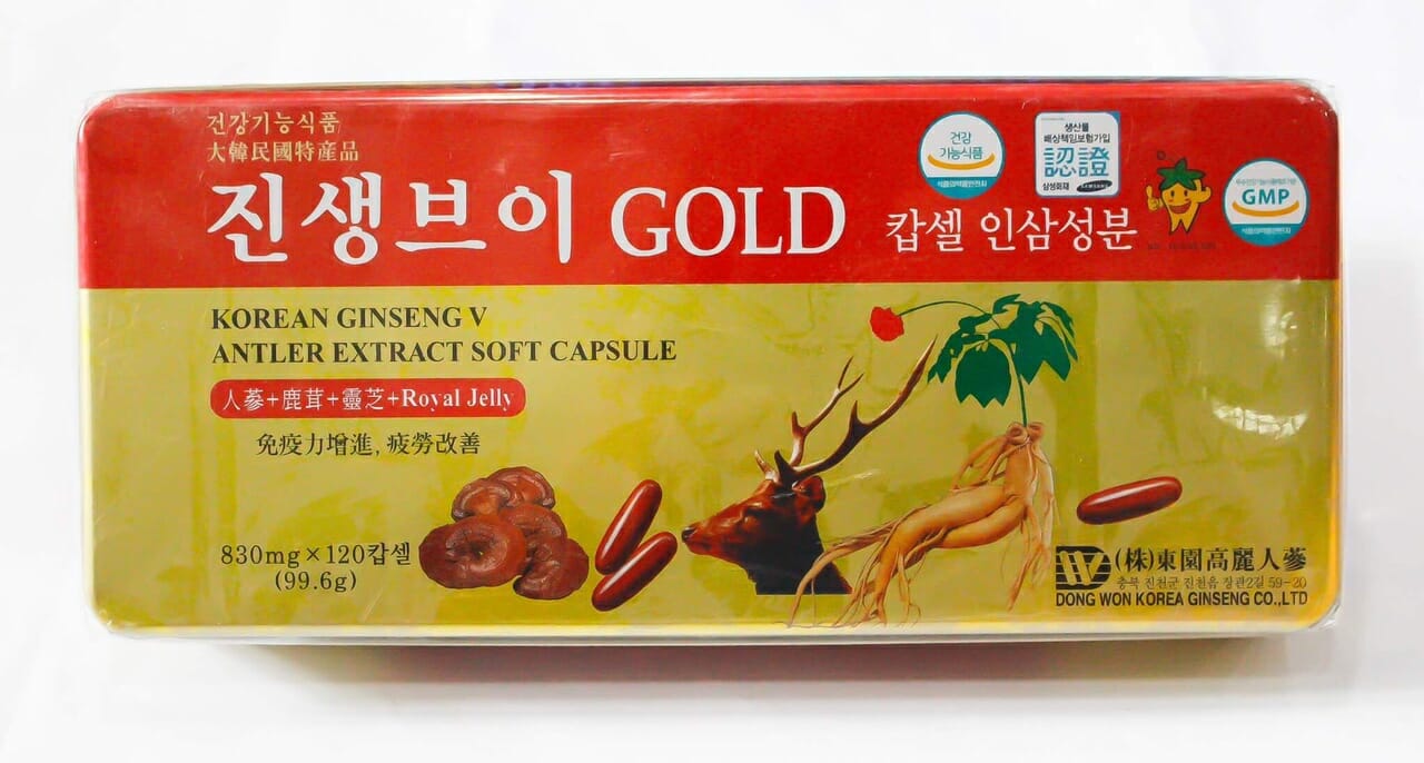 Viên đạm Sâm nhung Linh chi Hàn Quốc Gold hộp 120 viên Dongwon 1