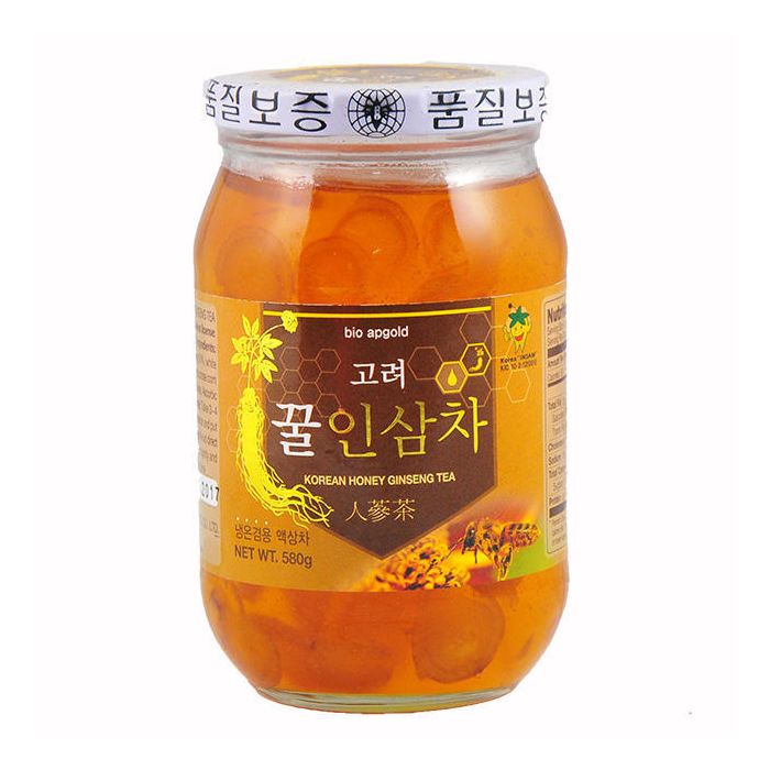 Nhân sâm tươi Hàn Quốc ngâm mật ong lọ 580g Bio Apgold 2